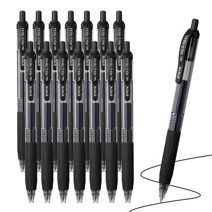 EYEYE G-103 Gel Pen 0.7mm, 5 Black 5 Blue, Medium Point Pens