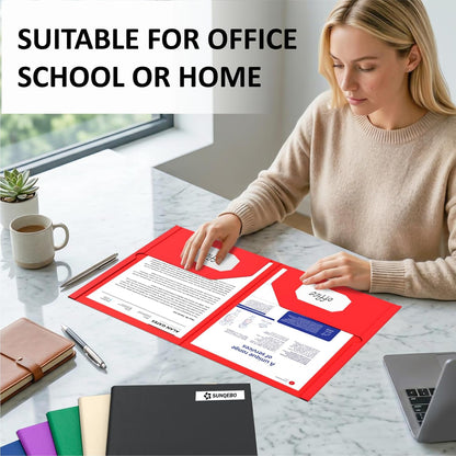 2 Pocket Folders, 6 Pack Folders with Pockets,Aesthetic Color with 10 Label