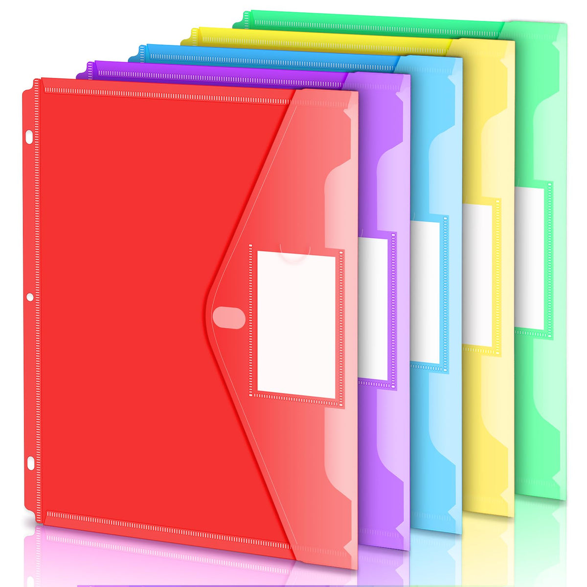 Forvencer Binder Pocket, 10 Pack Super Heavyweight Plastic Binder Folders