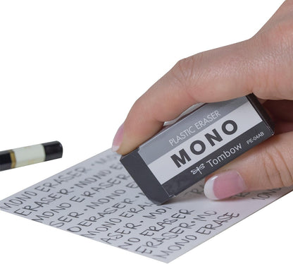 Tombow 57329 MONO Black Eraser, Medium. Cleanly Removes Marks Without Damaging Paper