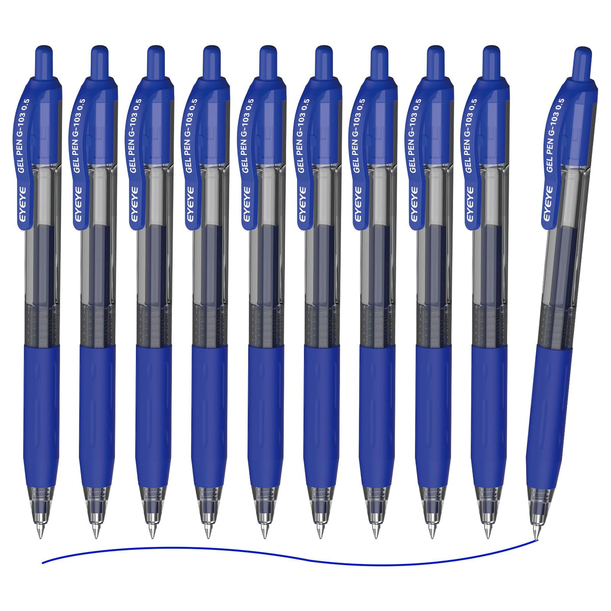 EYEYE G-103 Gel Pen 0.7mm, 5 Black 5 Blue, Medium Point Pens