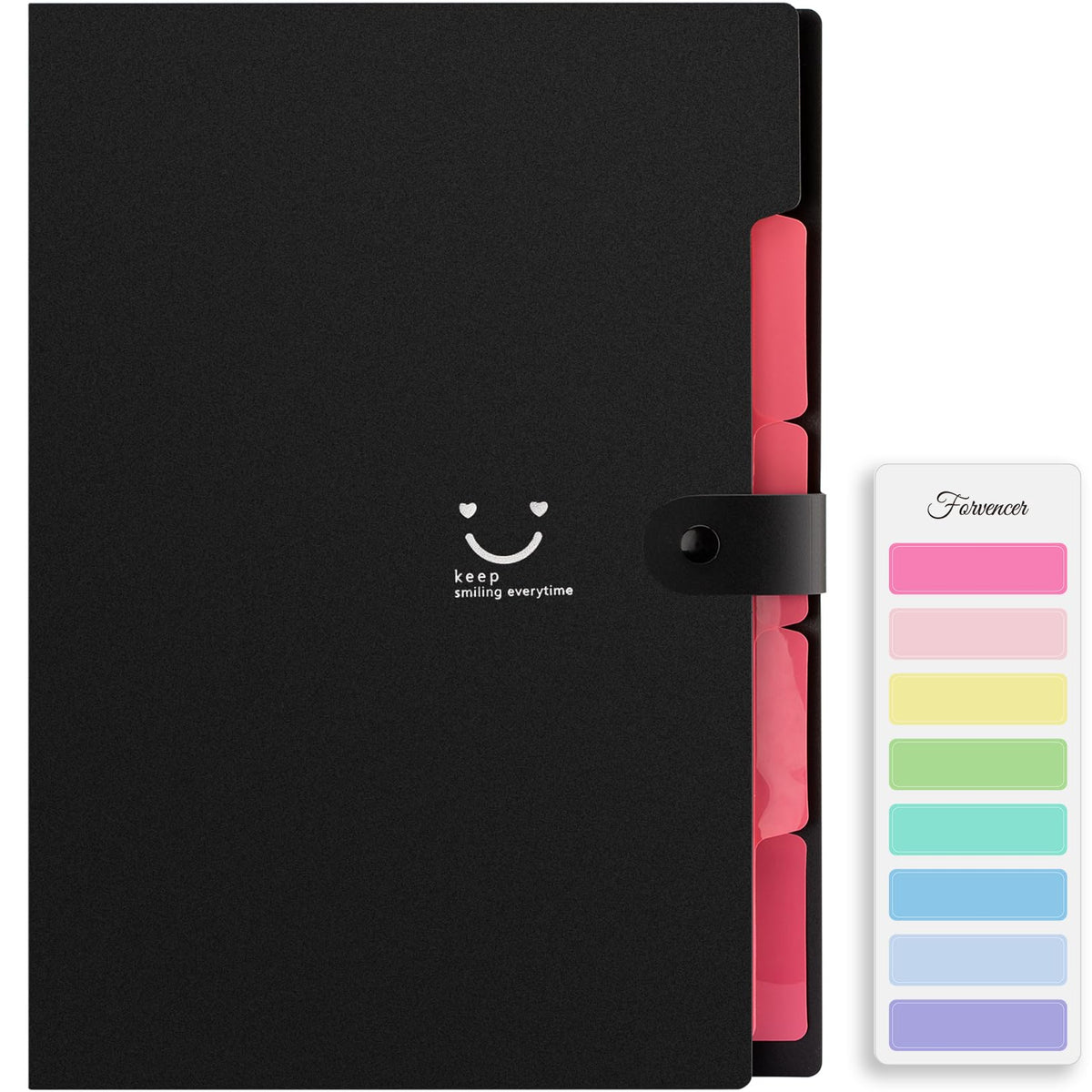 Forvencer Accordion File Organizer, 5 Pocket Expanding File Folder, Letter