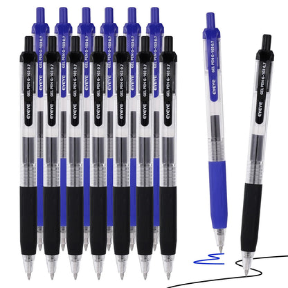 EYEYE G-103 Gel Pen 0.7mm, 5 Black 5 Blue, Medium Point Pens