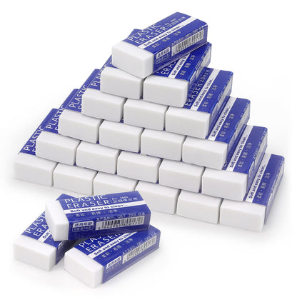 Tamaki Erasers, Large, White, 6 Pack