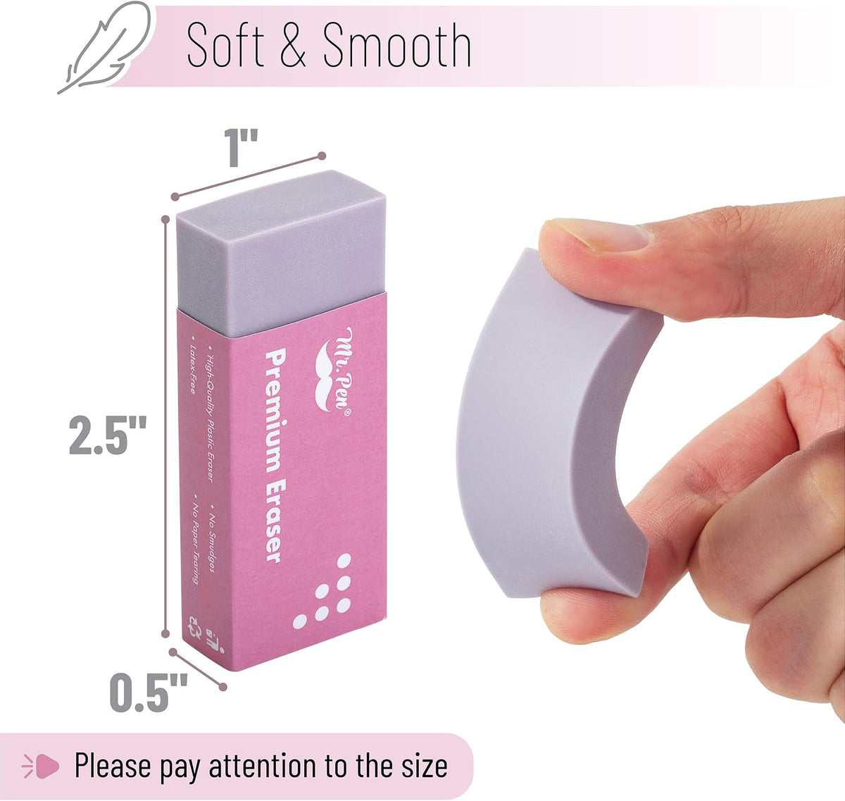 Mr. Pen- Pencil Eraser, 10 Pack