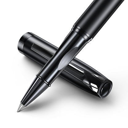 samurai Rollerball Liquid Ink Pen Set,Luxury Executive Writing Pen for the Office,Rollerball Pen Refillable,Schmidt Refill*2 And Gift Box,Best Roller Ball Pen Gift Set for Men & Women(Black)
