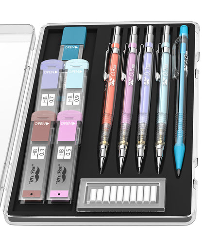 Mr. Pen- Pastel Mechanical Pencil Set, 5 Mechanical Pencils (0.3, 0.5, 0.7