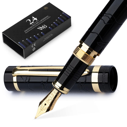 Wordsworth & Black Primori Fountain Pen Set for Writing, Fine Nib