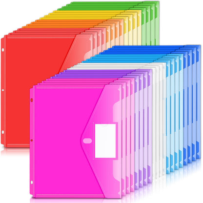 Forvencer Binder Pocket, 10 Pack Super Heavyweight Plastic Binder Folders