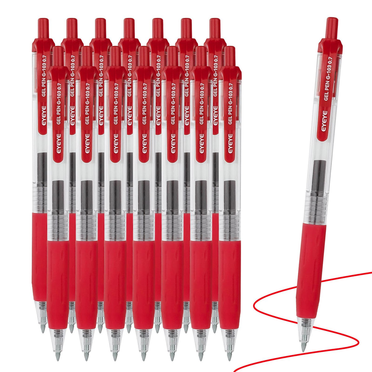 EYEYE G-103 Gel Pen 0.7mm, 5 Black 5 Blue, Medium Point Pens