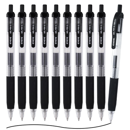 EYEYE G-103 Gel Pen 0.7mm, 5 Black 5 Blue, Medium Point Pens