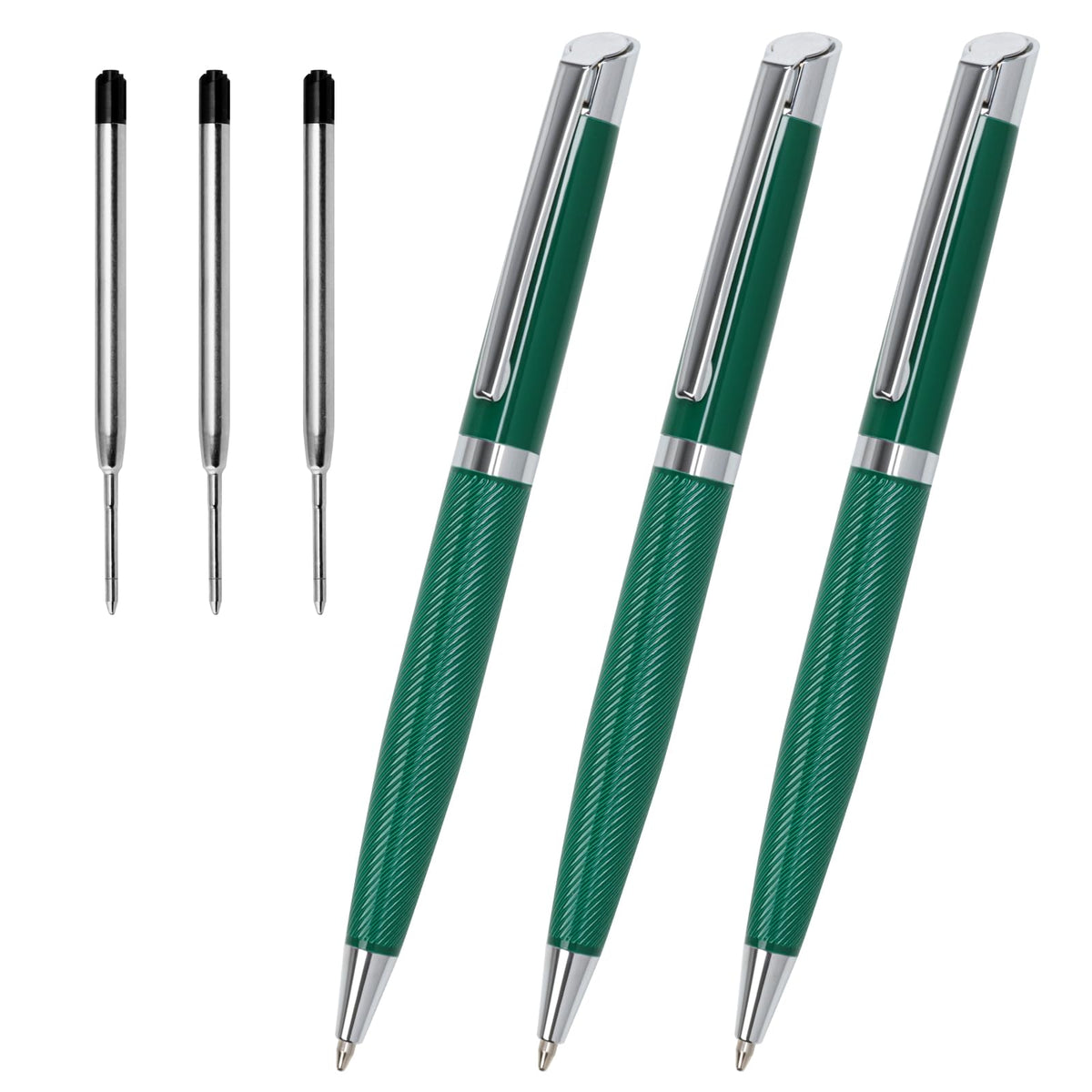 Cambond Ballpoint Pens Black Ink - 1.0 mm Metal Twist Gold Pens Bulk
