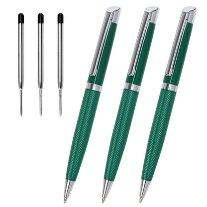 Cambond Ballpoint Pens Black Ink - 1.0 mm Metal Twist Gold Pens Bulk