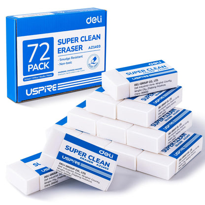 Deli Pencil Erasers, Pencil Eraser, 10 Pack