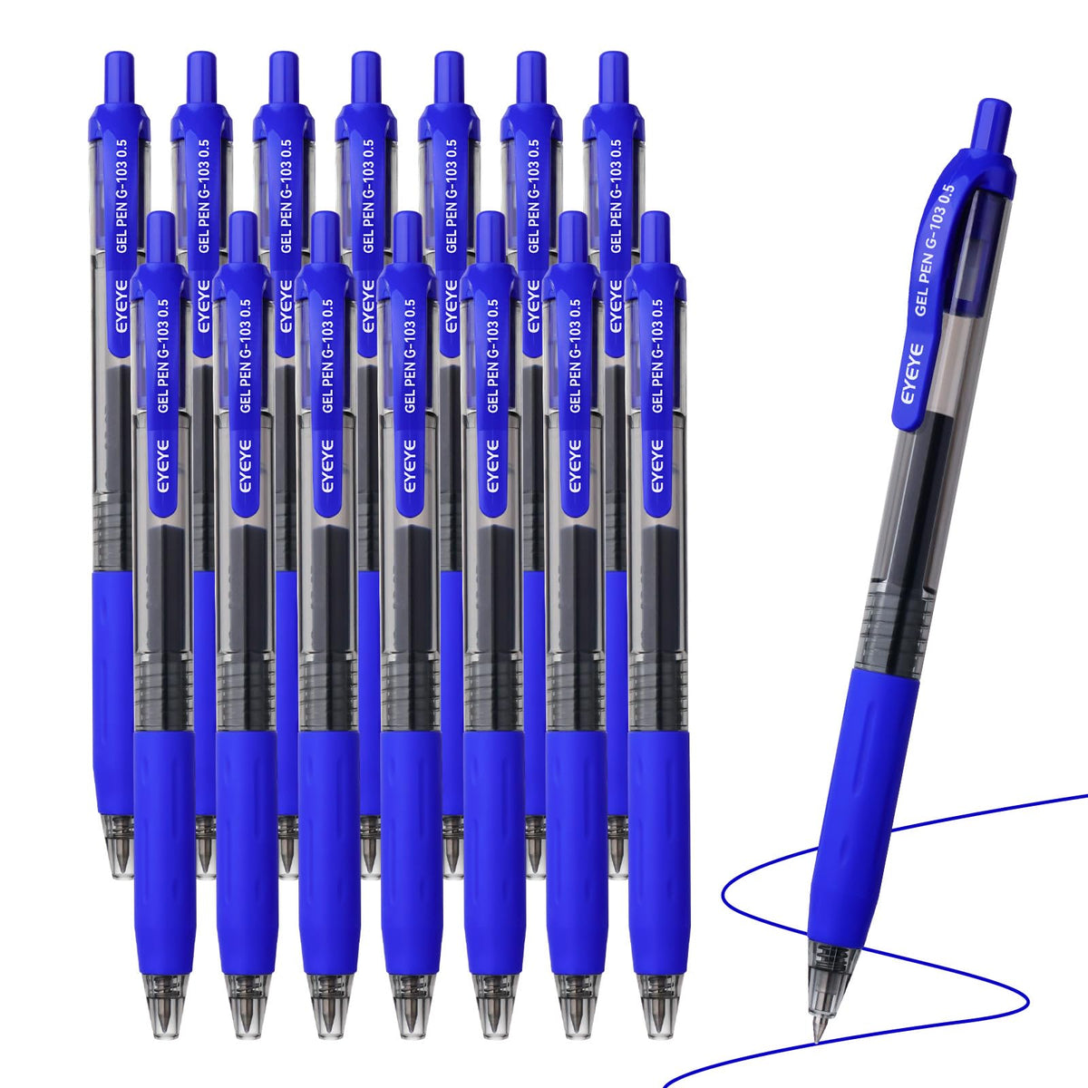 EYEYE G-103 Gel Pen 0.7mm, 5 Black 5 Blue, Medium Point Pens
