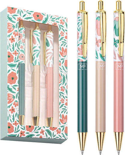 Mr. Pen- Luxury Floral Pen Set, 3 pcs, Black Ink Ballpoint Pens, Floral Pen