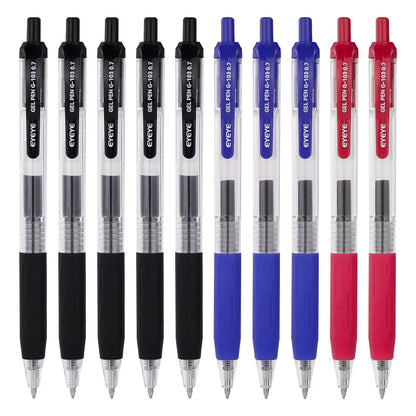 EYEYE G-103 Gel Pen 0.7mm, 5 Black 5 Blue, Medium Point Pens