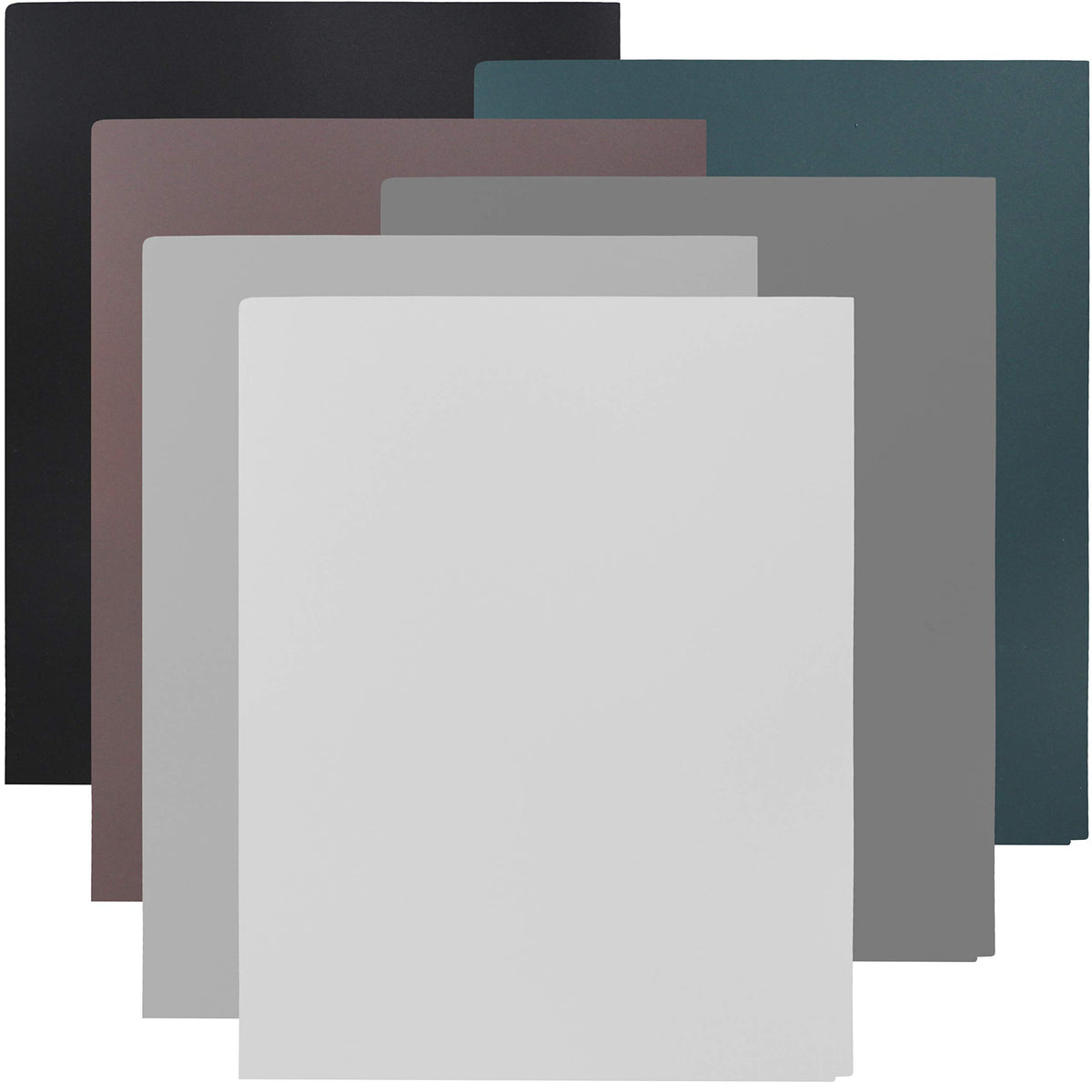Youngever 6 Pack Heavy Duty Plastic Two Pocket Folders, Rainbow Colors, 2 Pocket Folders