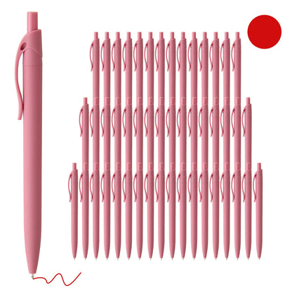 deegtran Pens Bulk, 50 Pack No Bleed Grey Barrel Black Ink Click Pens, Wholesale Retractable Ballpoint Pens, Pen Medium Point, Smooth black Ink Pen, 1.0MM