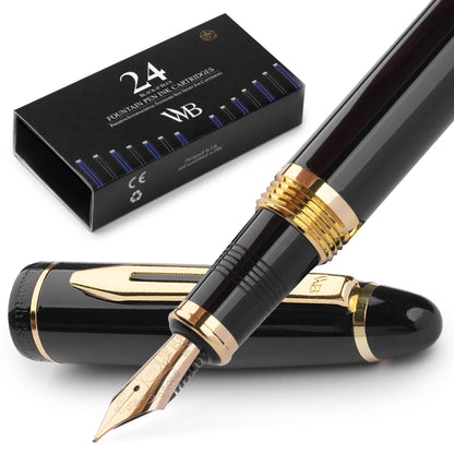 Wordsworth & Black Majesti Luxury Fountain Pen Set for Writing, Medium Nib