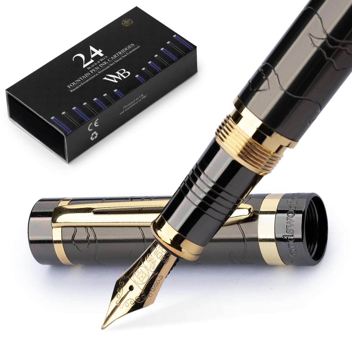 Wordsworth & Black Primori Fountain Pen Set for Writing, Fine Nib