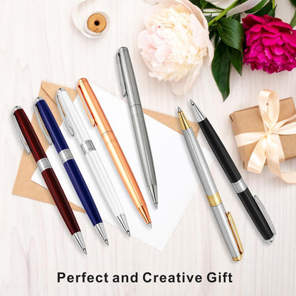 Cambond Ballpoint Pens Black Ink - 1.0 mm Metal Twist Gold Pens Bulk