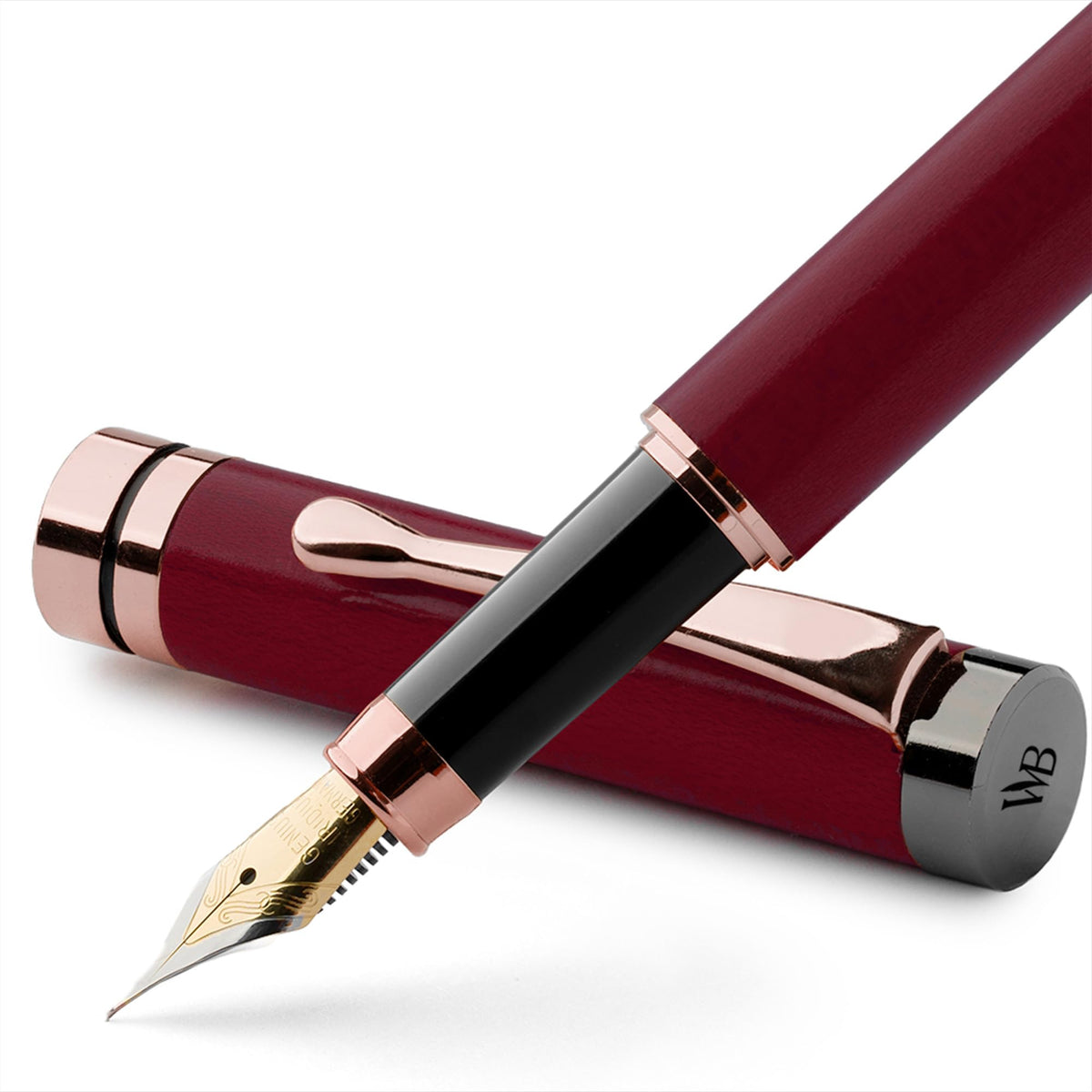 Wordsworth & Black Bamboo Wood Fountain Pen Set for Writing, Fine Nib