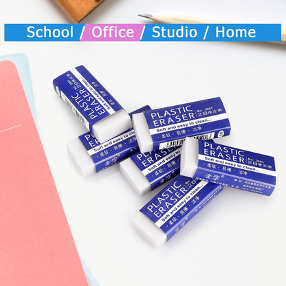 Tamaki Erasers, Large, White, 12 Pack