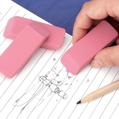 Tamaki Large Erasers, Pink, Pack of 6