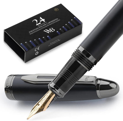 Wordsworth & Black Majesti Luxury Fountain Pen Set for Writing, Medium Nib