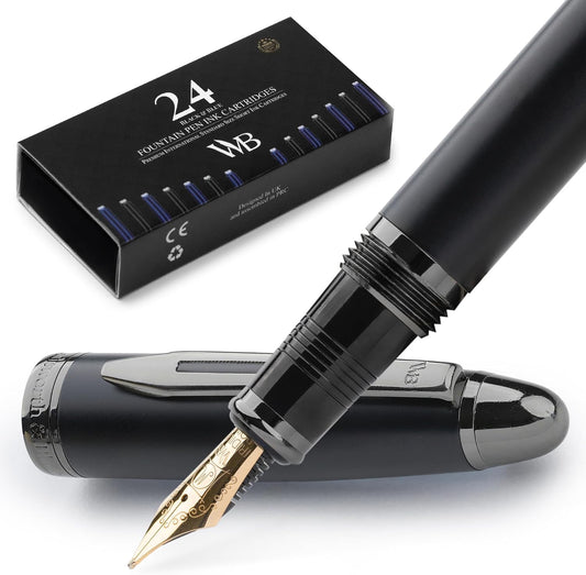 Wordsworth & Black Majesti Luxury Fountain Pen Set for Writing, Medium Nib