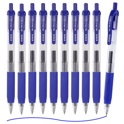 EYEYE G-103 Gel Pen 0.7mm, 5 Black 5 Blue, Medium Point Pens