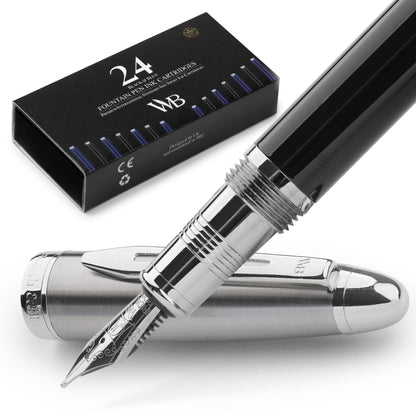 Wordsworth & Black Majesti Luxury Fountain Pen Set for Writing, Medium Nib