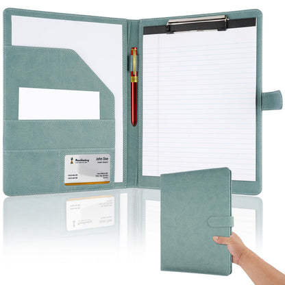 Professional Padfolio with Clipboard, Faux Leather Portfolio Folder Binder