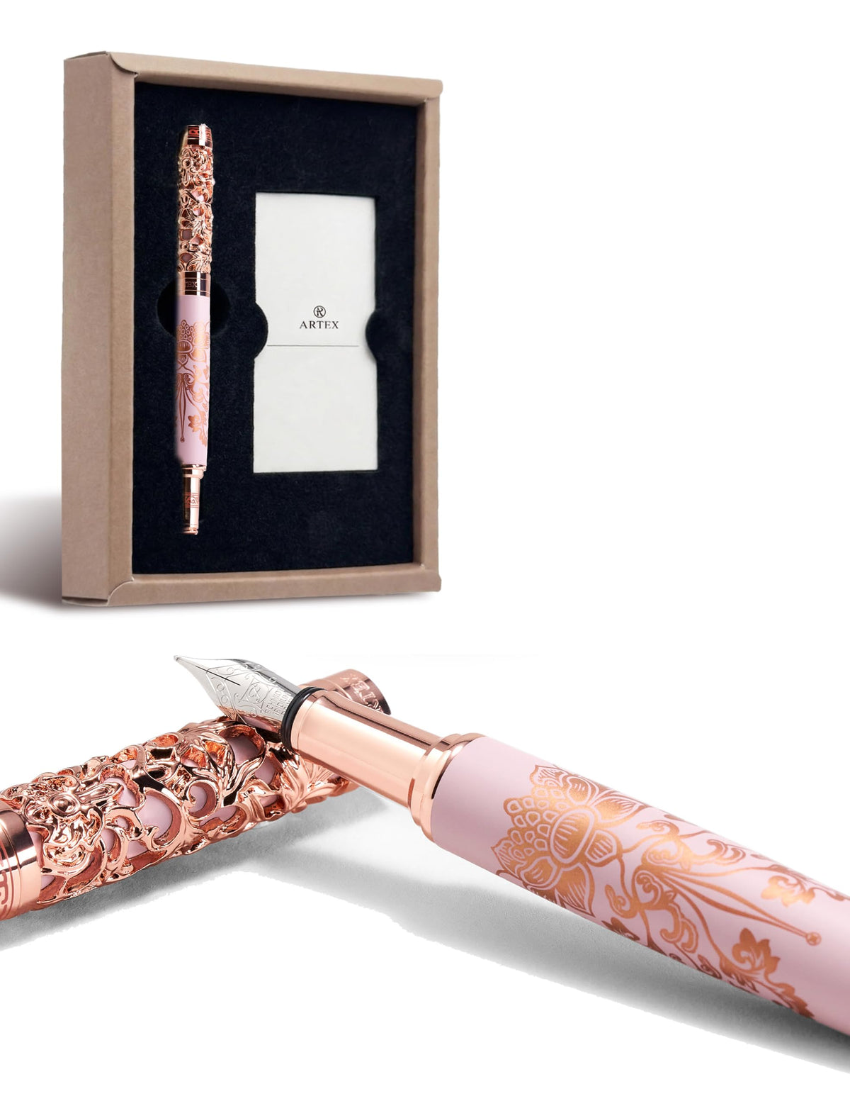 ARTEX x National Palace Museum Gold Lotus Fountain Pen & Marble Stand Set