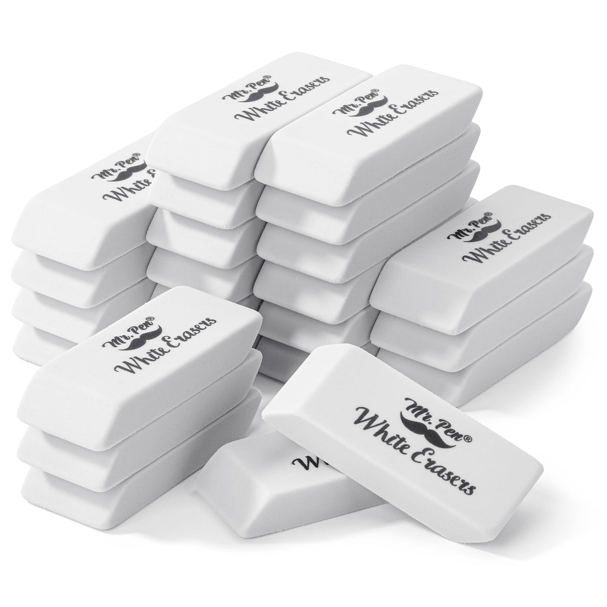 Mr. Pen- Pink Pencil Eraser, 12 Pack