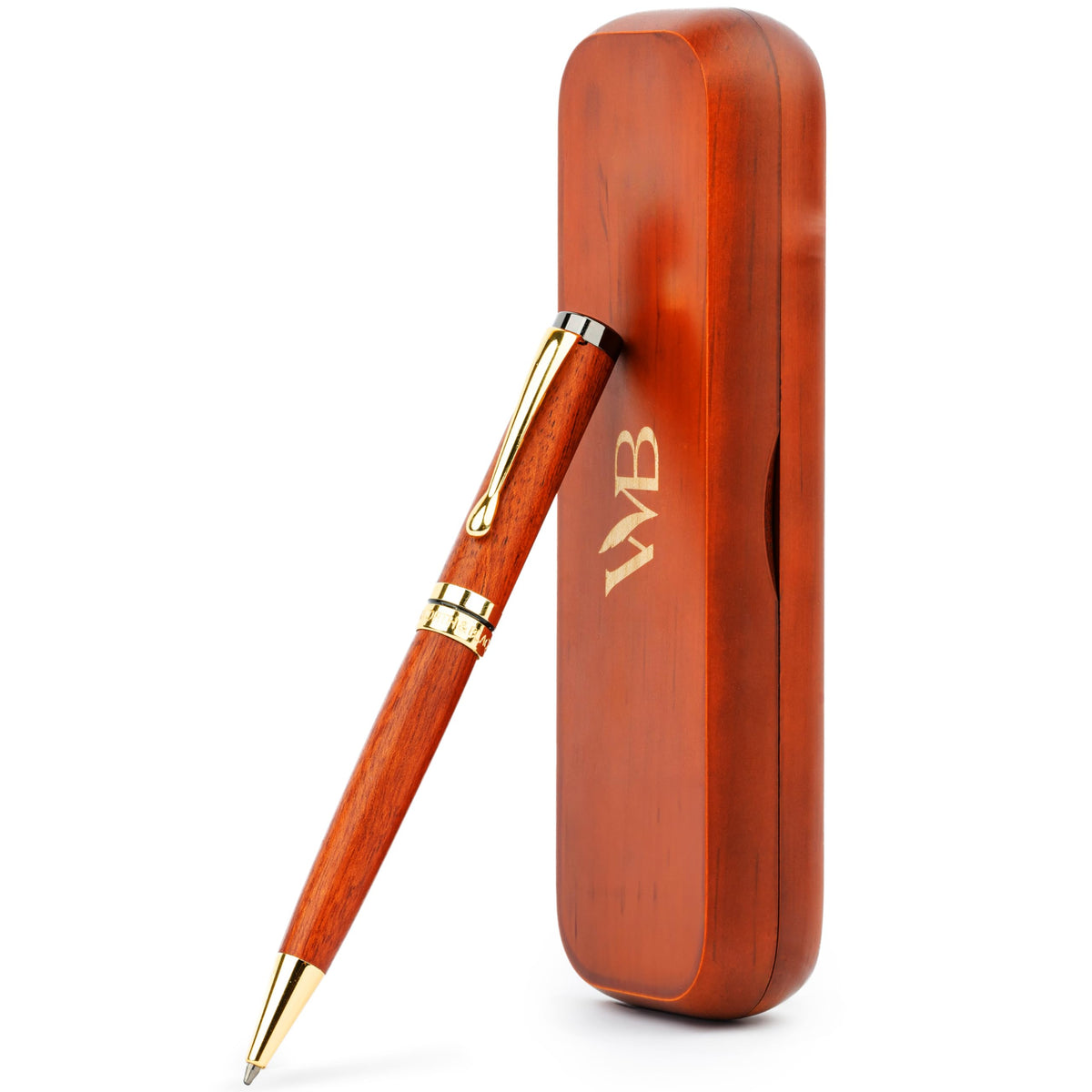 Wordsworth & Black Luxury Refillable Bamboo Wood Ballpoint Pen for Writing
