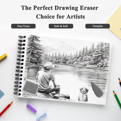 Aenir kneaded erasers for Artists, Soft Kneadable Eraser for Drawing 2 Pack