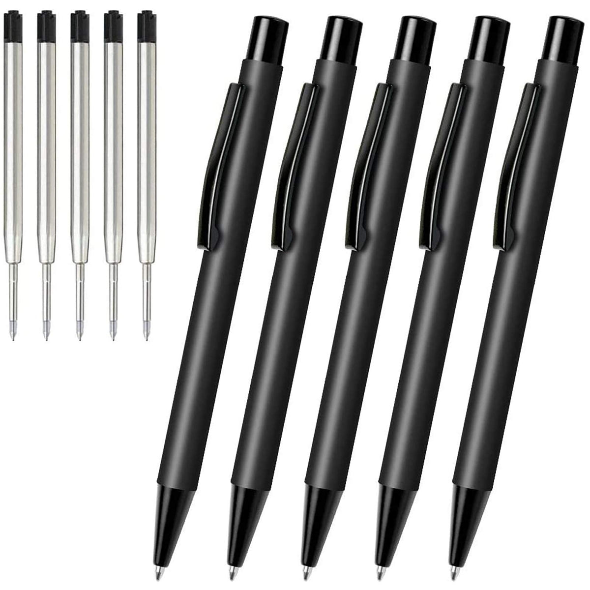 Cambond Ballpoint Pens Black Ink - 1.0 mm Metal Twist Gold Pens Bulk