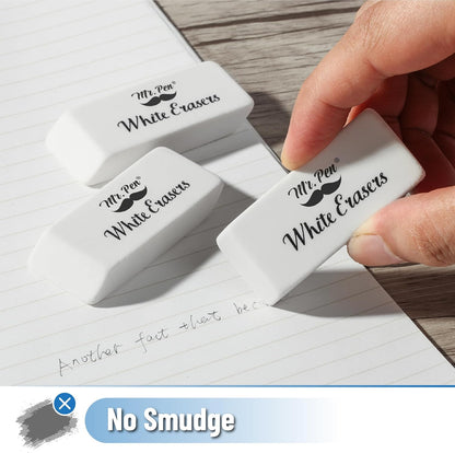 Mr. Pen- White Pencil Erasers Bulk, 72 Pack