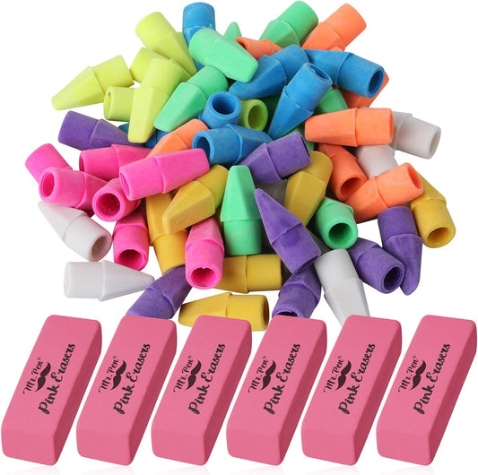 Mr. Pen- School Eraser Combination Set, 60 Pack, Assorted Colors