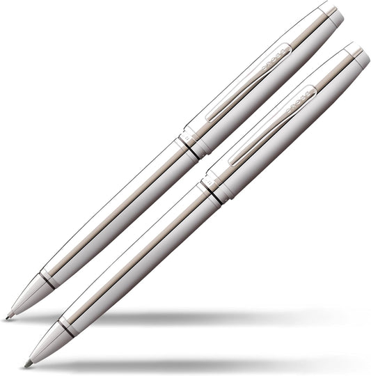 Cross Coventry Polished Chrome Pen &Pencil Gift Set