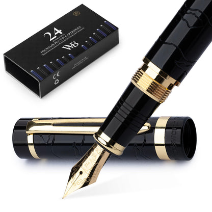 Wordsworth & Black Primori Fountain Pen Set for Writing, Fine Nib
