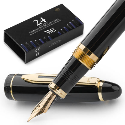 Wordsworth & Black Majesti Luxury Fountain Pen Set for Writing, Medium Nib