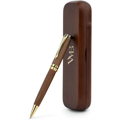 Wordsworth & Black Luxury Refillable Bamboo Wood Ballpoint Pen for Writing