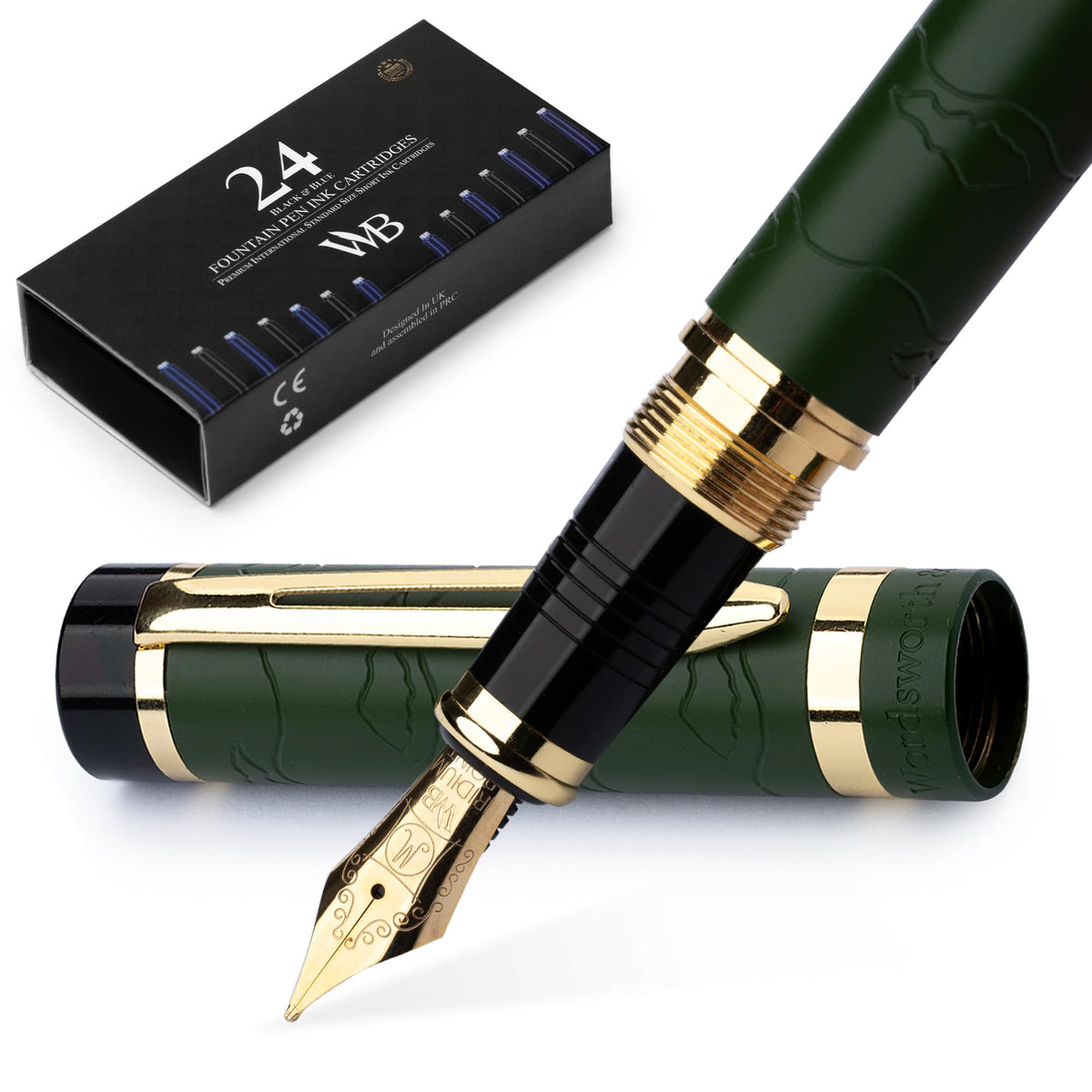 Wordsworth & Black Primori Fountain Pen Set for Writing, Fine Nib