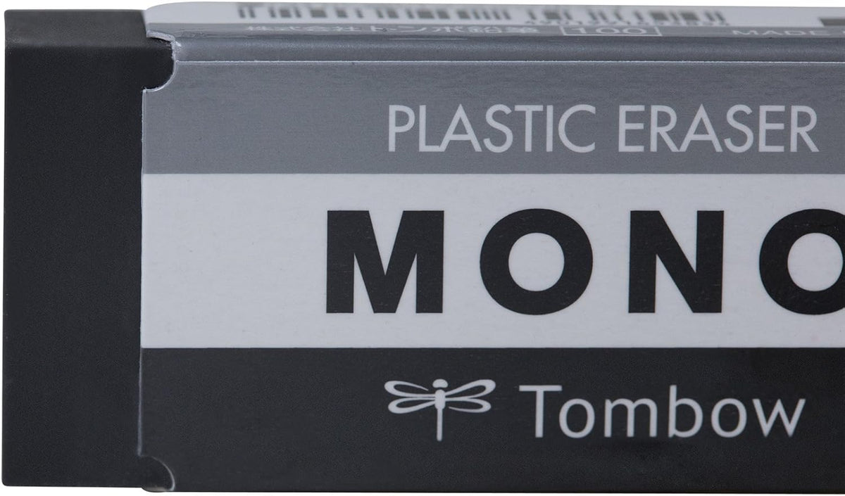 Tombow 57329 MONO Black Eraser, Medium. Cleanly Removes Marks Without Damaging Paper
