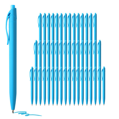 deegtran Pens Bulk, 50 Pack No Bleed Grey Barrel Black Ink Click Pens, Wholesale Retractable Ballpoint Pens, Pen Medium Point, Smooth black Ink Pen, 1.0MM