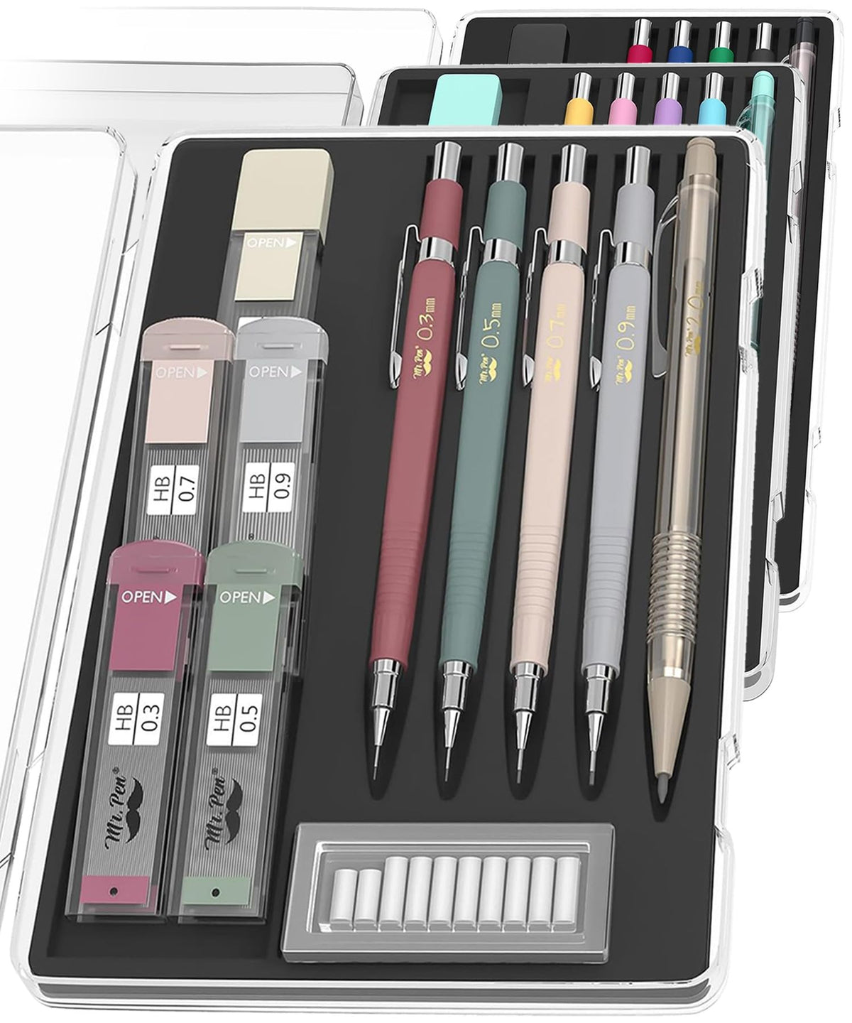 Mr. Pen- Pastel Mechanical Pencil Set, 5 Mechanical Pencils (0.3, 0.5, 0.7