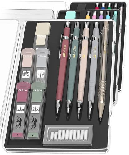 Mr. Pen- Pastel Mechanical Pencil Set, 5 Mechanical Pencils (0.3, 0.5, 0.7